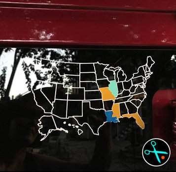 Mini USA Tracker handmade vinyl decal photo 4
