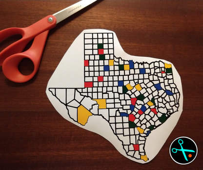 Texas Adventure Tracker handmade vinyl decal photo 2