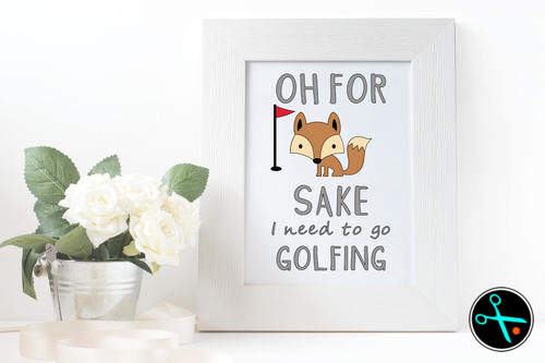 For Fox Sake - Golfing handmade design photo 1
