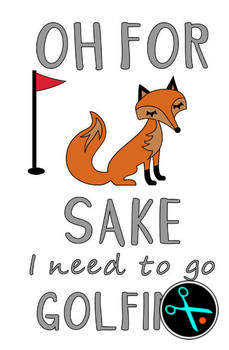 For Fox Sake - Golfing handmade design photo 3
