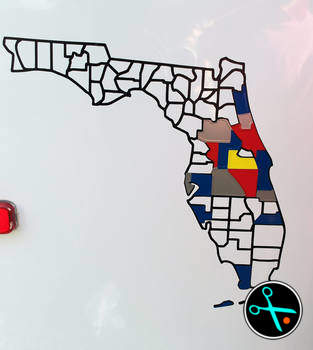 Florida Adventure Tracker handmade vinyl decal photo 1