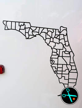 Florida Adventure Tracker handmade vinyl decal photo 3