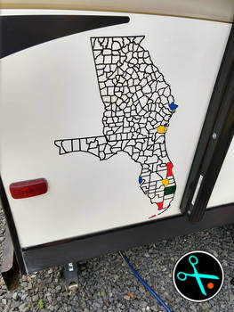 FL/GA Adventure Trackers handmade vinyl decal photo 2