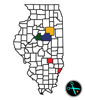 Illinois Adventure Tracker handmade vinyl decal photo 3