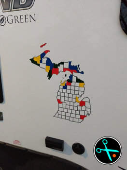 Michigan Adventure Tracker handmade vinyl decal photo 3