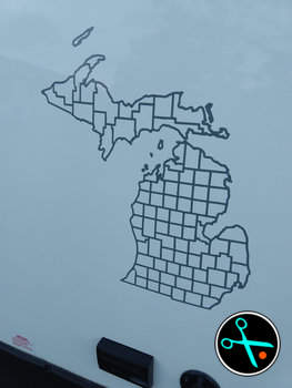 Michigan Adventure Tracker handmade vinyl decal photo 7