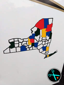 NY Adventure Tracker handmade vinyl decal photo 1