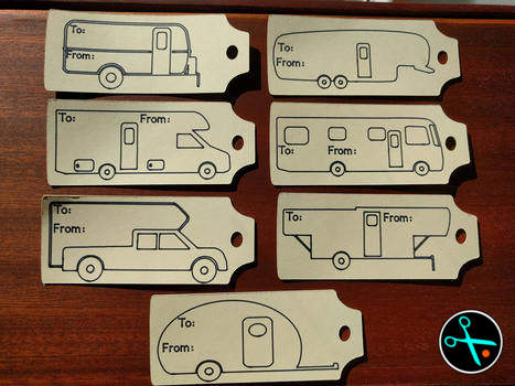 Camper Gift Tags handmade design photo 1