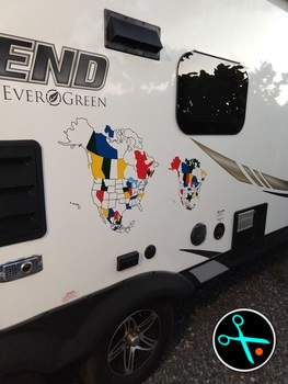 Mini North America Tracker handmade vinyl decal photo 2