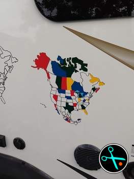 Mini North America Tracker handmade vinyl decal photo 1