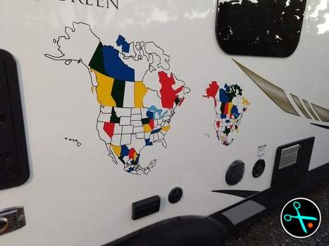 21" North America Tracker handmade vinyl decal photo 3