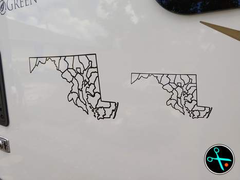 Maryland Adventure Tracker handmade vinyl decal photo 3