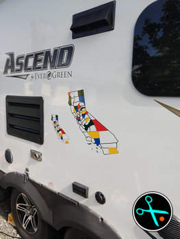 CA Adventure Tracker handmade vinyl decal photo 2