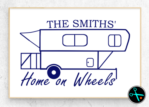 Camper w/porch HOW Decal handmade vinyl decal photo 2